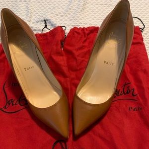 Christian Louboutin (Red Bottoms) size 40. Nude
